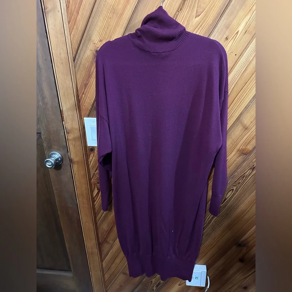 Universal Standard merino sweater tunic in merlot - Picture 5 of 6